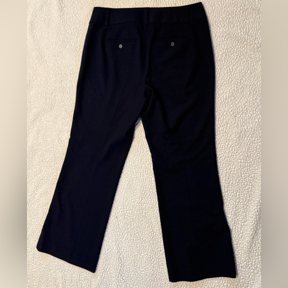 Ann Taylor LOFT Julie Trouser Pants Deep Space Navy Straight Leg Pleats Size 8 - Picture 4 of 14